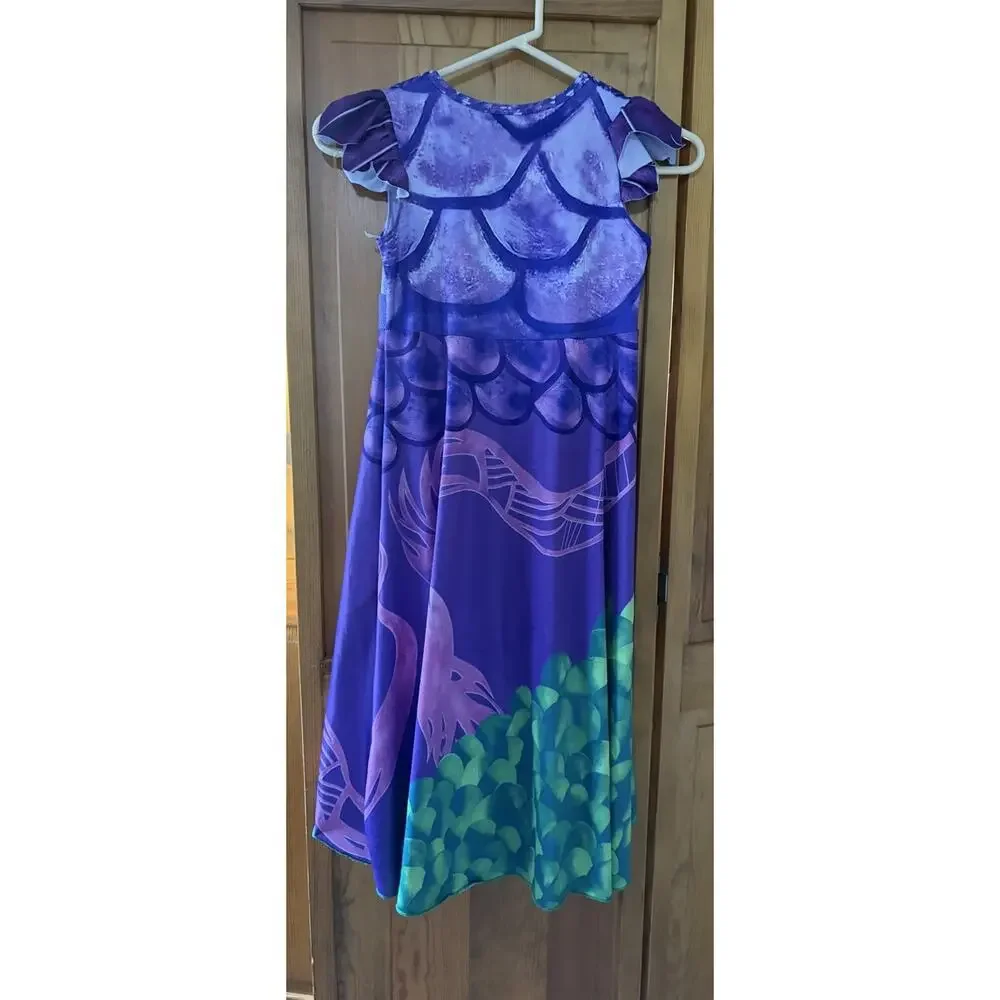 Disney Descendants Mal Dragon Scales Dress Costume Size 7-8(130)